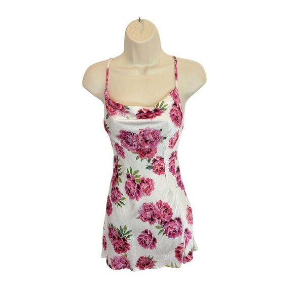 Sau Lee Pink Floral Gabby Mini Dress - Size 0 - Picture 3 of 7